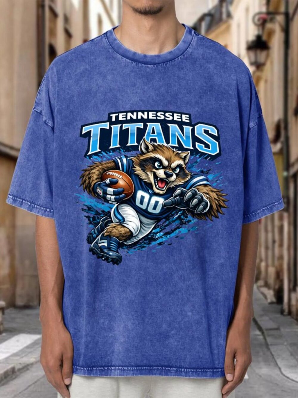 Tennessee Titans Mascot Vintage Wash Oversized NFL T-shirt XB5LLQ9EYS03